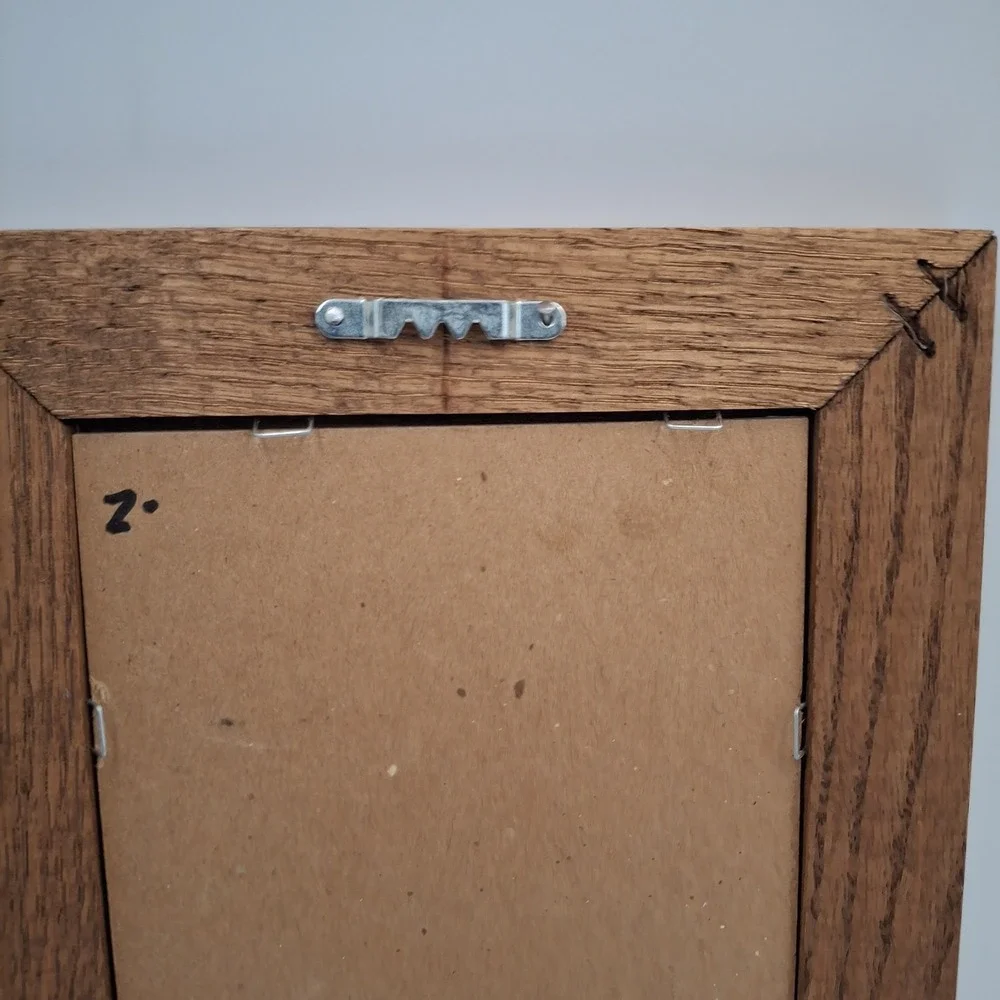Vintage Oak Wood Picture Frame 4x6 5x7 Heavy Deep Profile Wall Mount Country